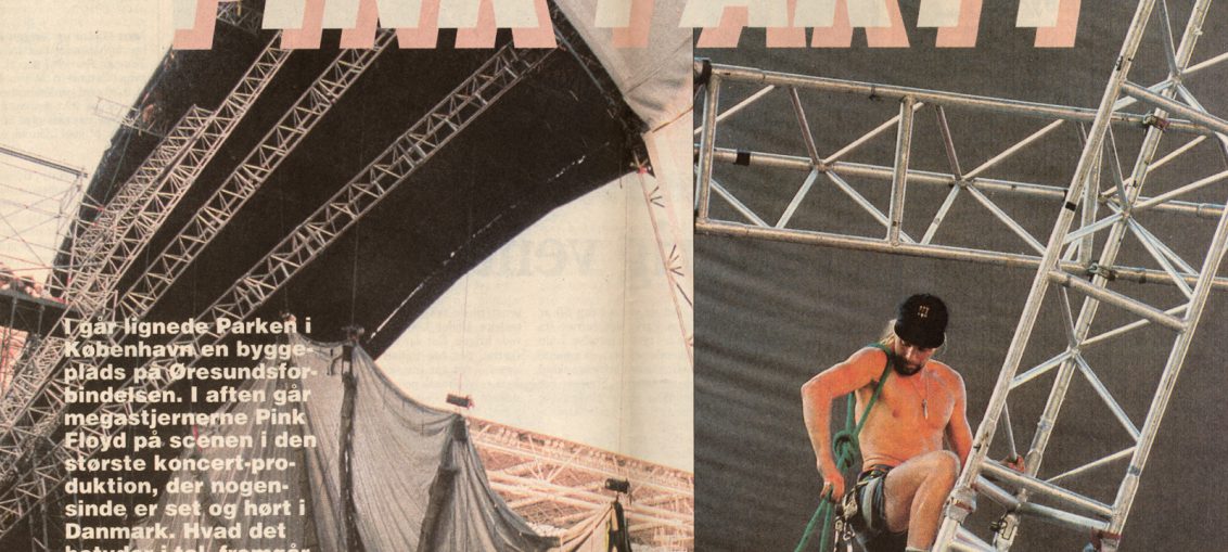 Article from Berlingske tidende on the upcoming Pink Floyd concert in Parken on August 25th, 1994.